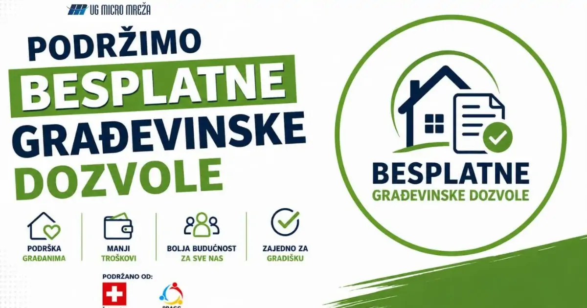 Besplatne građevinske dozvole u Gradišci