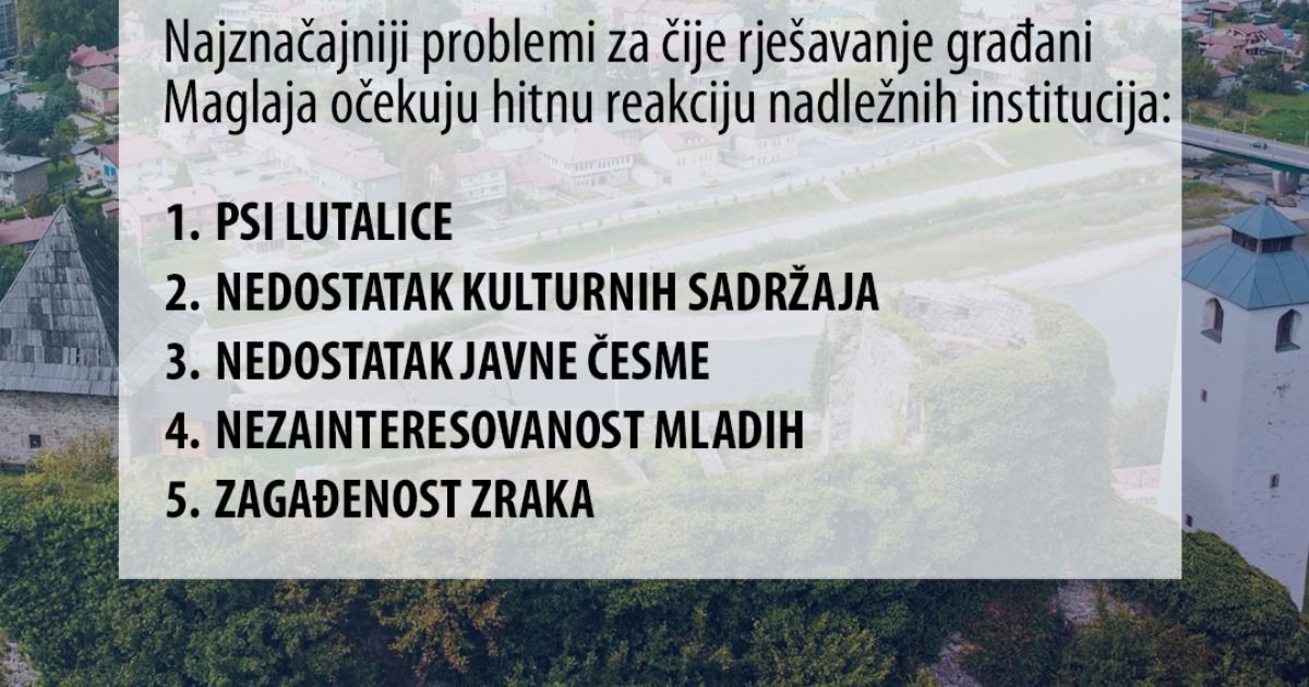 Najznačajniji problemi građana i građanki Maglaja